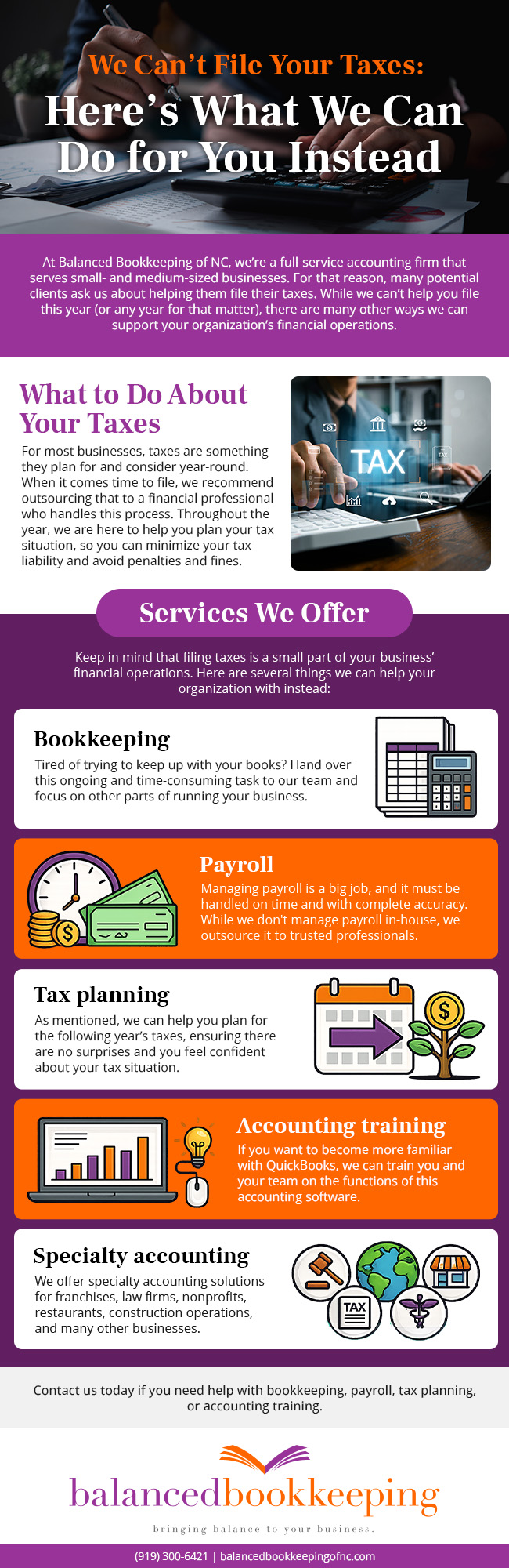 We Can’t File Your Taxes: Here’s What We Can Do for You Instead [infographic]